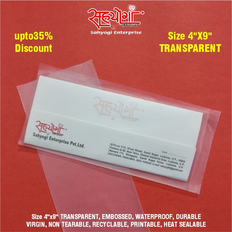 Transparent Envelope For Safe Health Records, Size 4"x9" - Image 8