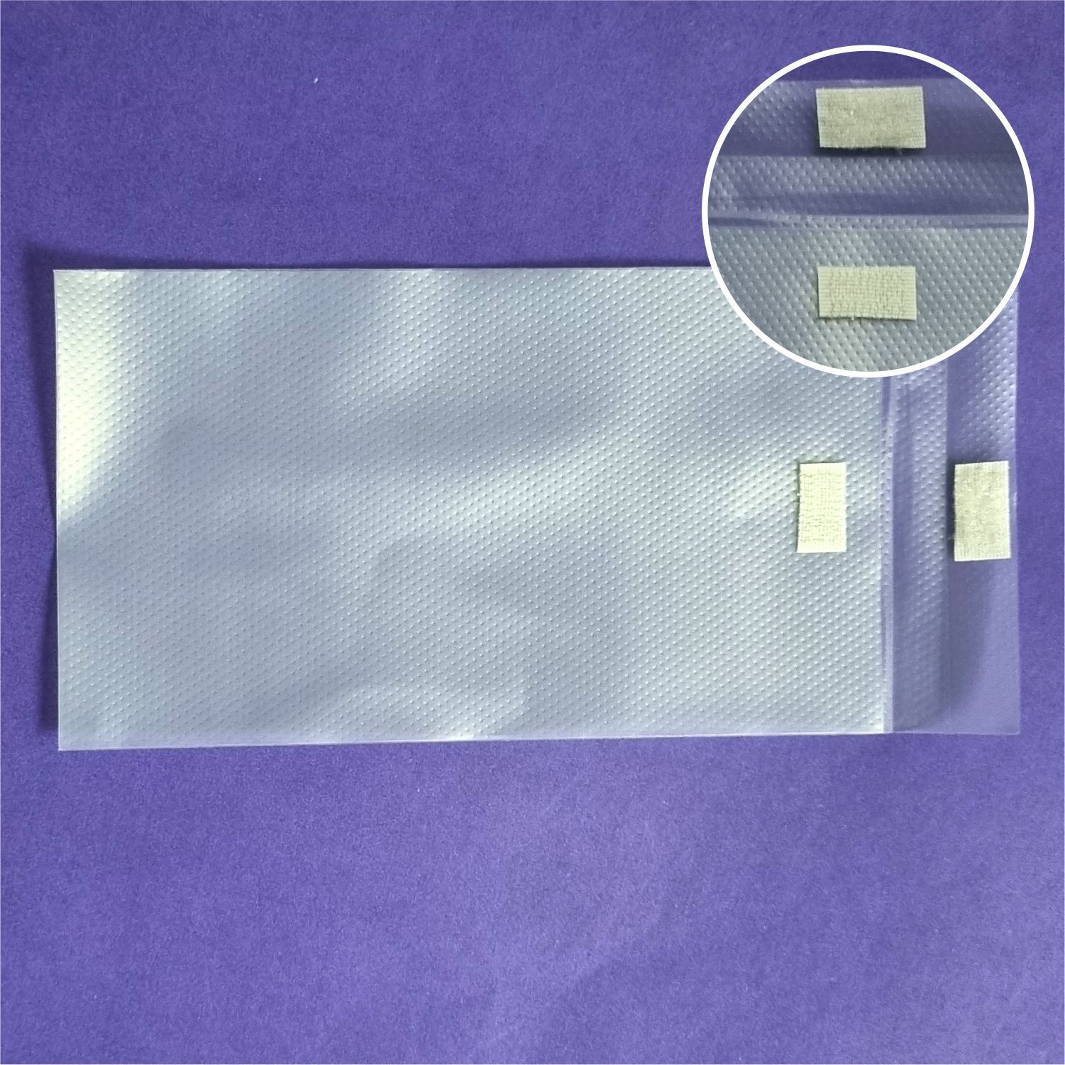 Small Velcro Bag Transparent, Size 4"x7" - Image 5