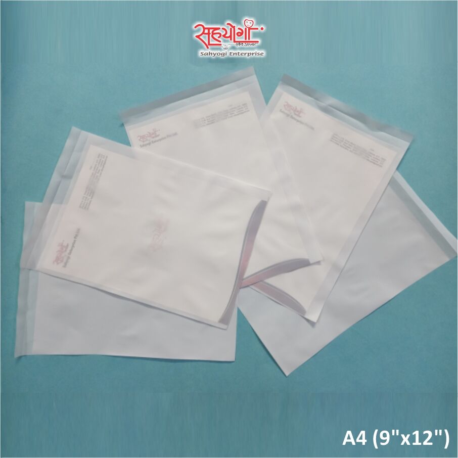 A4 Poly Bag Milky White Smooth Plain, Size 9"x12" - Image 3