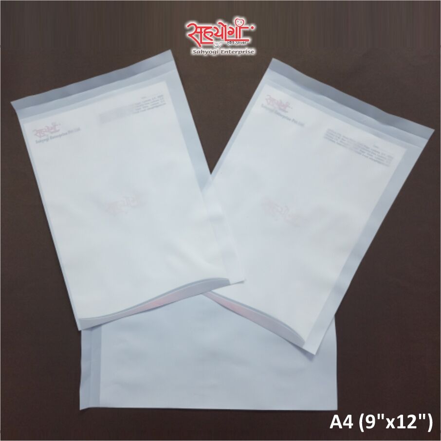 A4 Poly Bag Milky White Smooth Plain, Size 9"x12" - Image 4