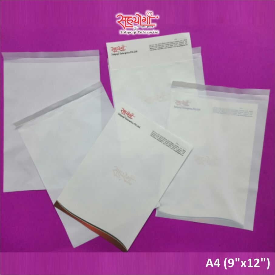 A4 Poly Bag Milky White Smooth Plain, Size 9"x12" - Image 5